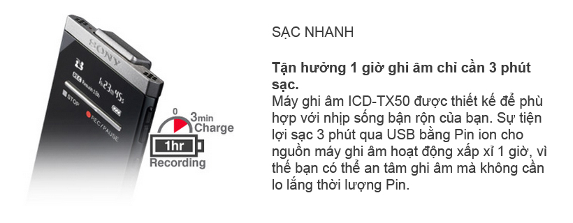 máy ghi âm 4GB icd - tx50 máy ghi âm 4GB icd - tx50
