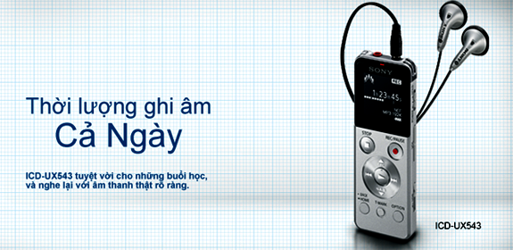 Máy ghi âm sony ux 543 chính hãng