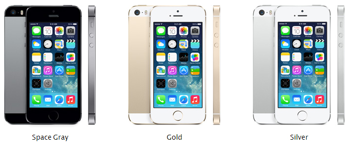 Apple iPhone 5S 3 màu cơ bản Apple iPhone 5S 3 màu cơ bản