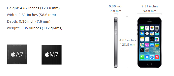 Thiết kế của Apple iPhone 5S Thiết kế của Apple iPhone 5S
